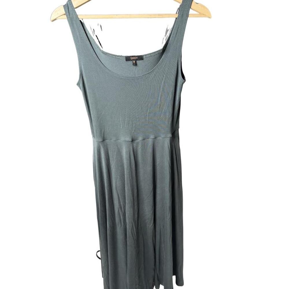 Quince Sleeveless Midi Dress in Dusty Sage